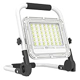 【充電式・緊急用】MORSEN LED 投光器 LED作業灯 LEDランタン 50W 3000lm 10000Mah 昼白色 超高輝度 5つ