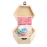 Kesoto ソープフラワー　石鹸花　石鹸　フラワー　造花　バラ　花びら　収納ボックス　木製 ギフトボックス　ロマンチック　ギフト