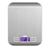 Amir 5000 g、0.01oz / 1gデジタル食品スケール、電子調理食品スケール高精度、LCDディスプレイ、ステンレススチール、スリムデザイン(シルバー)