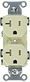 Hubbell BR20ITR Tamper Resistant Common Ground 20 amp 125V 5-20R Ivory [並行輸入品]