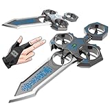 Luulifeジェスチャー制御ドローン 光る飛行剣のおもちゃ リモコンで飛ぶ剣 ジェスチャー検出 ホバリング 3D回転 屋内プレイ用 子供用ドローン 誕生日プレゼント (ブルー,シングルコントロール)