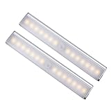 Ephram LEDセンサーライト 人感センサー 14灯 工事不要 USB充電式 貼り付け型 懐中電灯 勝手口 クロゼット 玄関 廊下 階段に最適 2本入り 電球色