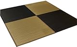 イケヒコ 置き畳 ユニット畳 国産 シンプル 『右京』 約82×82×2.5cm 4枚組(ベージュ2枚 ブラック2枚)