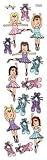 CuteyBaby 12 x 48 Illustrated Wall Decals, Ballerina Girls by CuteyBaby