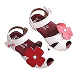 GoGokids可愛い　ベビー　女の子　サンダル　つま先　保護　お花　モチーフ 女児 子供靴シューズ 結婚式 発表会 演奏会 入園式 卒園式 ドレス (14cm, ホワイト)