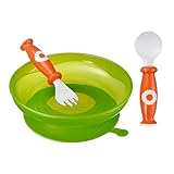 Simba Suction Plate with Spoon and Fork Set, Green by Simba