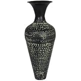 Essential D?cor Entrada Collection Metal Flower Vase, 20.5 by 8.5-Inch [並行輸入品]