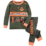 OSHKOSH(オシュコシュ) 2ピースサンフィットコットンパジャマ グリーン スリープウェア 6ヶ月【並行輸入】