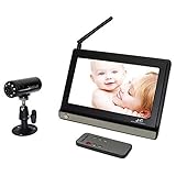 ZTOP2.4G Wireless 7 Inch Widescreen Security Surveillance Camera System Baby Video Monitor With Day 