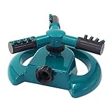 ゴシレ Gosear ポータブルガーデン3アーム噴霧器自動360度回転調整可能なスプレーヘッド芝生水スプリンクラー灌漑システム