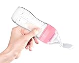 ベビー離乳スプーン　離乳食用　シリコン製　哺乳びんとスプーンを１つに (ピンク)