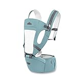 SONARINオールシーズンコモンHipseatベビーキャリア、3in1マルチファンクション、人間工学に基づいた、100％コットン、1つのサイズはすべて、持ち運びが簡単で簡単なママ、居心地の良い＆うる