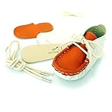 本革製ファーストシューズの手作りキット (L(11cm), オレンジ)