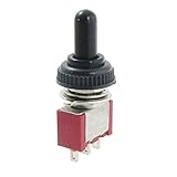 Hommy AC 250V 2A 120V 5A on / off / on防水ブーツ付き瞬時SPDTトグルスイッチ