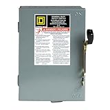 Square D by Schneider Electric d211ncp 30 Amp 120 / 240ボルトtwo-poleインドア一般Duty Fusible安全スイッチwith Neutr