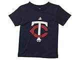 Minnesota Twins Kid 's Navy PrimaryチームロゴTシャツ