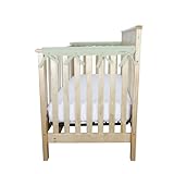 Trend Lab Fleece CribWrap Rail Covers for Crib Sides (Set of 2), Sage, Narrow for Crib Rails Measuri