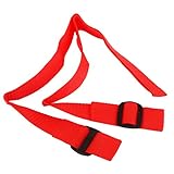 【ノーブランド品】ベビーカー ストラップ ベルト 持ち運び 肩ベルト キャリーベルト 調整可能 軽量 (レッド)