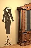 ダミーモデルファッションワードローブトレンドスタイリッシュドレスガールズメスコート子供部屋子供壁アートステッカーデカールg9045