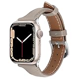 [CYRILL] by Spigen Apple Watch バンド 41mm/ 40㎜ 長さ調整可能 装着 8/7/6/SE/5/4 対応 カジュウクシリーズ レザー (クリーム