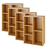 【4個セット】 幅60×高さ89cm 木製 カラーボックス シェルフ 本棚 収納ボックス ラック 収納 ナチュラル