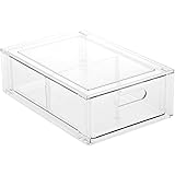 boxsweden Crystal Storage Drawer with Divider, 31.5 x 21 x 10.5 cm Size