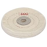 uxcell 研磨 バフ 掛け 用 布 ホイール ポリッシャー バフクロースホイール 50プライヤー 丸い クロース製 ポリッシュ ホワイト