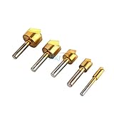 5 PC チタン皿穴ドリルビットフルート面取り木材キット 6 mm 19 mm