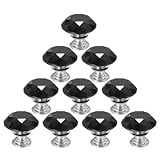 10PCS 30mm Crystal Glass Diamond Shape Cabinet Knob Cupboard Drawer Pull Handle [並行輸入品]