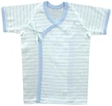 ベビーストーリー フライスボーダー 短肌着 50-60cm サックス KT12018 日本製