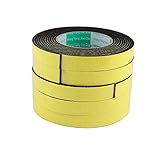 uxcell スポンジテープ スポンジ ブラック イエロー サンルーフ 片面スポンジテープ 5個入り