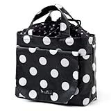 おむつポーチ(巾着トート) モノトーン おむつバッグ 外出 日本製 polka dot large(broadcloth・black) B1305000