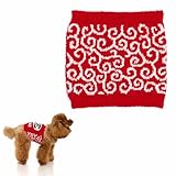 【LIFELIKE公式】招福唐草はらまき 犬 腹巻 秋 冬 ライフライク はらまき 小型犬 中型犬 大型犬 冷房対策 冷え対策 あったか 和柄 唐草 たぬき ダルマ 服 犬服 犬の服 犬 服 ライフライク (レッド, M)
