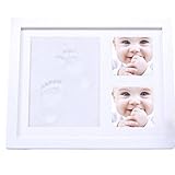 YOYURISE 赤ちゃん 写真立て 木製フレーム 手形足形フレーム ベビーフォト ベビー記念品 安全な粘土 出産祝いギフト