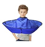 BORDER. 子供用 カット クロス 青色 (ブルー) 散髪 マント 防水 ケープ キッズ ヘアーカット 保護 カバー 【製品保証30日】