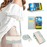 Mldjomid 向けの OPPO A5 5G ケース 手帳型 For オッポa5 5g スマホケース ショルダー 適用 おっぽ OPG06 case ケース手帳型 おしゃれ 携帯ケース 2色パッチワーク 人気 向け oppo A502OP 携帯カバー 財布型 小銭入れ マグネット式 カード収納 スタンド機能 手首/肩掛けストラップ付 (ブルー)