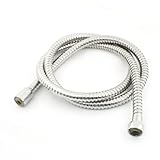 uxcell シャワーホース シャワーパイプ　浴室用　シルバートーン　ステンレス製　1.45M長さ