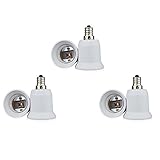 Glo-shine 6-Pack E12 to E26 Adapter - Converts Chandelier Socket E12 to Medium Socket E26,Anti-Burni