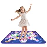 おもちゃ ダンスマット ゲーム 電子ピアノマット 4つモード 自動採点 LED搭載 音楽 プレイマット 音量調整 柔軟素材 滑り止め 折りたたみ ミュージックマット プリンセス 子供 ギフト 誕生日プレゼント クリスマス 小学生 女の子 男の子 SF25101 アップグレード版 紫