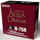 アクアドリーム 国産車 アイドリングストップ車対応バッテリー MF N-75R (互換/N55R/N65R/N70R/N75R) メンテナンスフリータイプ AQUA DREAM