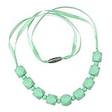 ComfyBaby Beads 'Chunky Monkey' Silicone Teething Necklace BPA Free - Chunky Mint Green by ComfyBaby