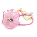 チュールポニーヘアゴム ピンク【C05-03】ジュニアキッズ女の子