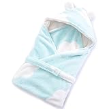 POKERWATER(ポーカーウォーター) フード付きバスタオル 赤ちゃん ベビー バスローブ キッズ 子供 こども 女の子 男の子 75 * 75 (グリーン)