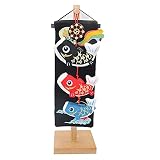 つるし飾り 室内 鯉のぼり ふわふわ こいのぼり 40cm 室内鯉飾り 天然木製台付 コンパクト ミニミニ 端午の吊るし飾り ちりめん かわいい 吊り飾り 雨の日も安心 室内飾り