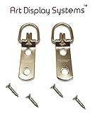 広告2穴Narrow ZP Dリングハンガーwith 4 1 / 2ネジ – Pro品質 – 100パックbyアート表示システム