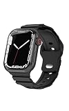 [AriRi] アップルウォッチ バンド シリコン ラバー 38mm 40mm 41mm 42mm 44mm 45mm 49mm アップルウォッチ se ultra 8 7 6 5 4 3 (38mm/40mm/41mm, ブラック)