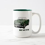ZazzleグリーンBugeyeツートンカラーコーヒーマグ 15 oz, Two-Tone Mug グリーン 5a92d3f0-9c44-7e87-4c46-a33b1f1fa717