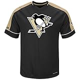 Pittsburgh Penguinsブラック拡張ドラフトクールベースVネックファッショントップ S ブラック