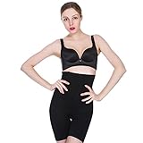 女性のプラスチックのトップス、腹部の形の圧縮パンツコルセットトングシェイパー(M-黑色)