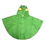 レインポンチョ 赤ちゃん ベビー 雨カッパ レインコート 雨具 合羽 子供用 グリーン-カエル 90～100cm